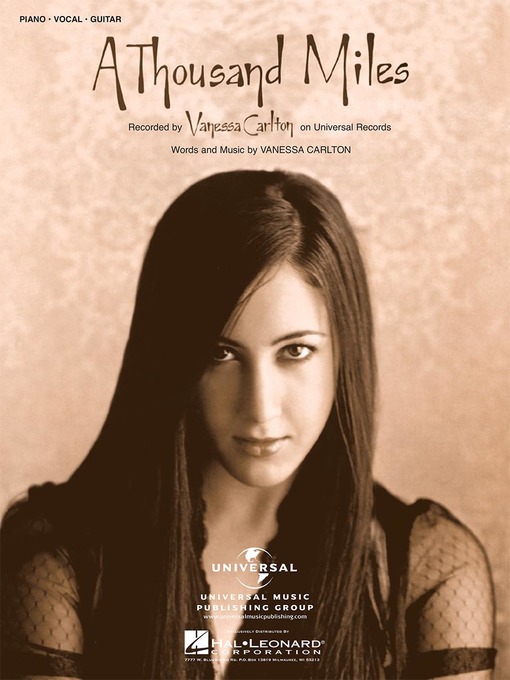 Title details for A Thousand Miles (Sheet Music) by Vanessa Carlton - Available